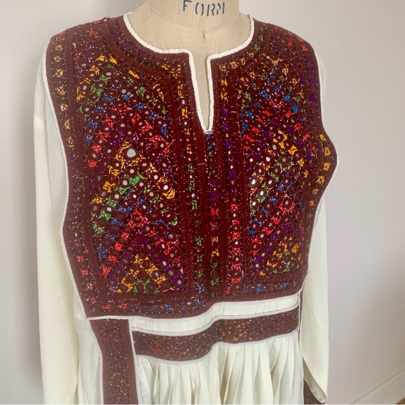 Tatreez Afghan Embroidered Dress Robe - Picture 2 of 9